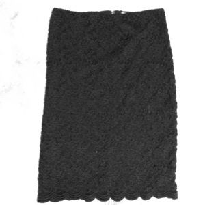 Forever 21 Black Lace Pencil Skirt Size M